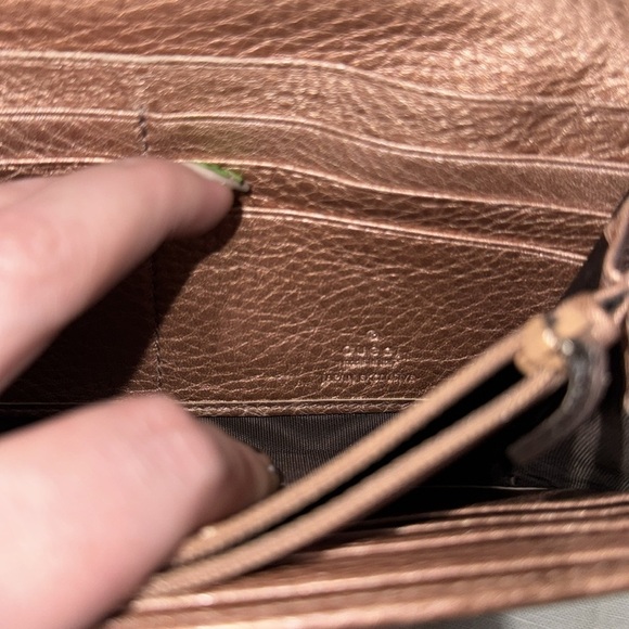 Auth Gucci Fold Purse #3202 Soho Long Wallet Pink Leather Italy - Picture 12 of 15